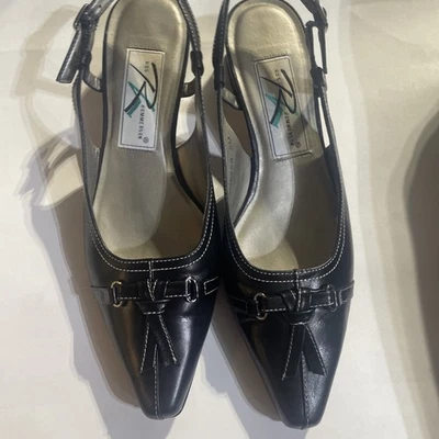 Sandalias para mujer 9 M Ros Hommerson negras perla con correa tacones de vestir Foto 1 de 4