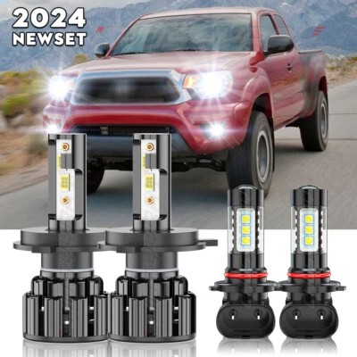 For Toyota Tacoma 2005-2010 2011 LED Headlight Kit High Low Beam Fog Light Bulbs - Image 1 of 4