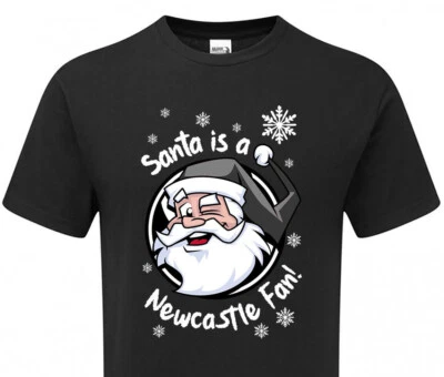 MATCH DAY EXPERIENCE ONLINE Kinder Weihnachtsmann ist ein Newcastle Fan! Tshirt Fanmade Merchandise KINDER