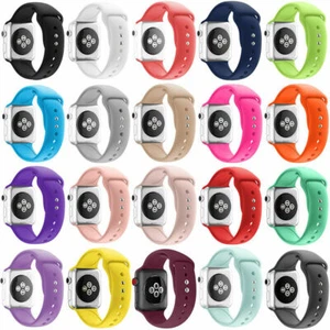 8 Pack Sports Silicone iWatch Band for Apple Watch Series 7654321 Wrist Straps - Picture 1 of 21