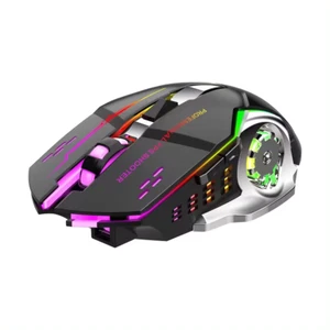 🎮 Wireless RGB Gaming Mouse – Rechargeable | 2400 DPI | Silent Click | 2.4GHz - Picture 1 of 14