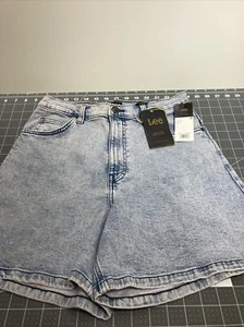 Lee Vintage Modern High Rise A-Line Women's Shorts Blue RoseWater color Sz 29 - Picture 1 of 12