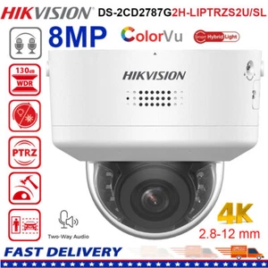 NEW Hikvision 4K 8MP ColorVu Motorized PTRZ IP Camera DS-2CD2787G2H-LIPTRZS2U/SL - Picture 1 of 9