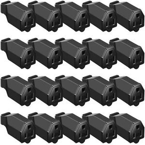 20 Pieces Extension Cord Plug Replacement Extension Cord Ends 125V Female Style - Picture 1 of 6