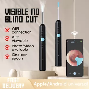 Smart Visual Ear Wax Removal Pick Led Wireless 1080P Camera Otoscope Kit WiFiAPP - Picture 1 of 20