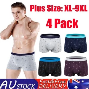 4 Pack Mens Bamboo Underwear Men's Boxer Briefs Soft Trunks Undies Plus Size AU - Picture 1 of 14