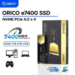 ORICO Gaming PCIe4.0 M.2 NVMe SSD PS5 7400MB/S Internal Solid State Drive Gen4 - Picture 1 of 6