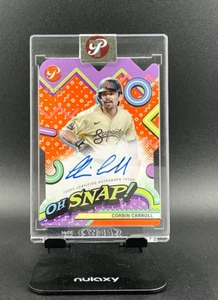2024 Topps Pristine - Oh, Snap! Orange Refractor Auto- Corbin Carroll #05/25 - Picture 1 of 2