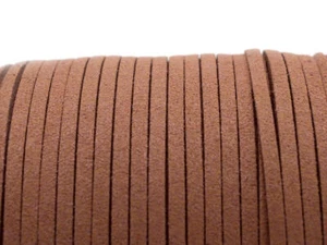 Band aus Wildlederimitat in hellbraun 3mm breit 4m von Vintageparts DIY Schmuck - Bild 1 von 2
