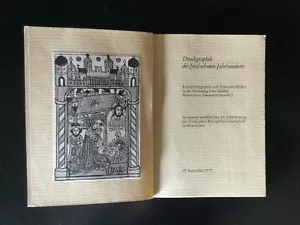 Druckgraphik des fünfzehnten Jahrhunderts, German Book *AUTOGRAPHED* - Picture 1 of 6
