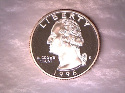 1996 S 25C Proof Washington Quarter **FREE SHIPPING** - Image 1 of 2