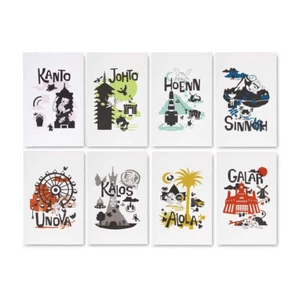 8 Pokemon Region Tour Posters Scarlet and Violet Official Nintendo Switch New - Picture 1 of 1