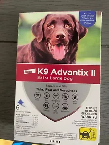 K9 Advantix II Flea Tick Treatment - 6 Pack for Extra Large Dogs Over 55 lbs - Picture 1 of 7