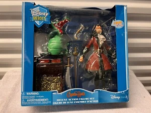 Disney Store Disney Heroes Captain Hook deluxe ACTION FIGURE SET w/ CROC RARE! - Picture 1 of 5
