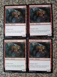 MTG - 4 x Charging Monstrosaur - Ixalan - Picture 1 of 1