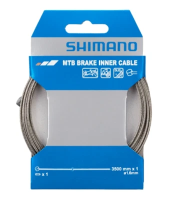 Fahrrad Shimano Bremszug ATB/MTB+Tandem Edelstahl mit Innenzug-Endkappe 3.500 mm