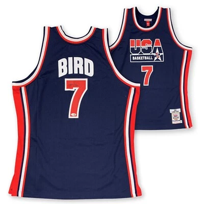 Larry Bird Signed 1992 Dream Team Olympic Mitchell & Ness Authentic Jersey JSA - Image 1 of 2