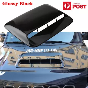 Car Air Flow Intake Hood Decorative Scoop Vent Bonnet Cover Glossy Black AU Ship - Picture 1 of 11