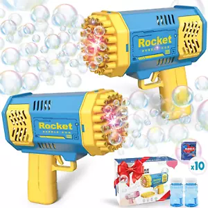 Toys for 3-8 Year Old Boys Girls: 2 Pack Bubble Machine for Kids with Bubble Sol - Picture 1 of 12