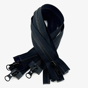 16 in. YKK ® #5 Vislon 2-Way Molded Plastic Zipper Closed Top/Bottom Black 3pk. - Picture 1 of 5