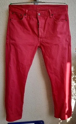Levis 501 Herren Jeans Levi's 501 W36 L32 rot Vintage, SEHR GUT erhalten - Bild 1 von 4