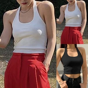 Fashionable Women Summer Halter Vests Sleeveless Tank Tops for Social Events - Picture 1 of 48