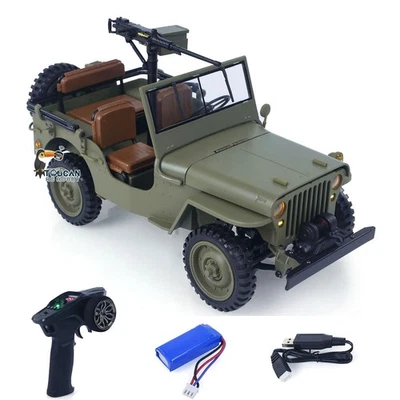LowPrice 1/14 4x4 RC Military Truck HG4 58 Convertible Off Road Combat Vehicle - Image 1 of 4