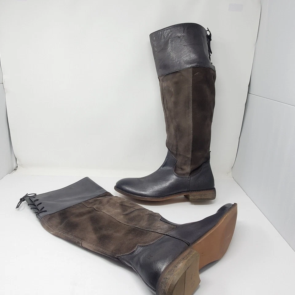 Botas de couro BEDSTU ROAN Natty camurça couro acima do joelho tamanho 9.5 - Imagem 1 de 4