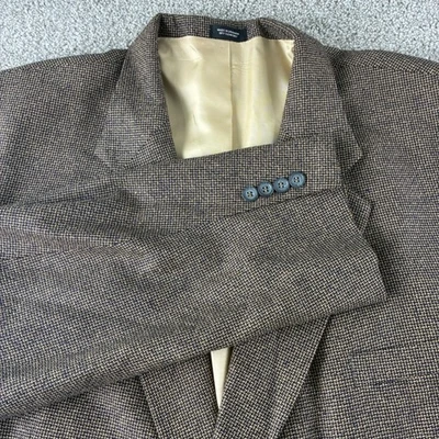 Brigadier Clothiers 54R Brown Silk Wool Blazer Sport Coat Mens Jacket - Image 1 of 4