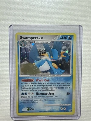 SWIRL Swampert 9/106 Holo Rare Pokemon Cars - DP Great Encounters - LP - Image 1 of 4