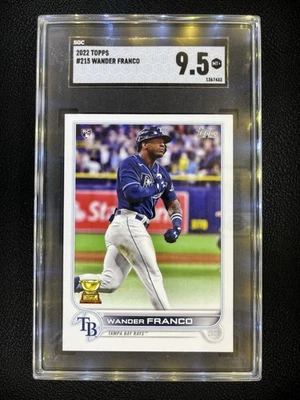 SGC 9.5 MINT- 2022 TOPPS- WANDER FRANCO #215 RAYS RC ROOKIE - Image 1 of 2