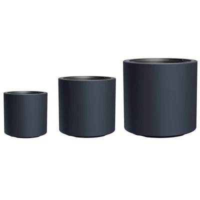 Blumentopf Blumenkübel mit Einsatz Heos, Anthrazit Kunststoff 30 / 40 / 47 cm - Bild 1 von 4