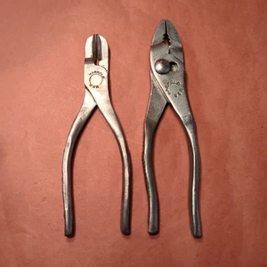 Harrold USA Tools 6" Diagonal Cutters Dykes & 6.5" Slip Joint Pliers -Set- VTG - Picture 1 of 9