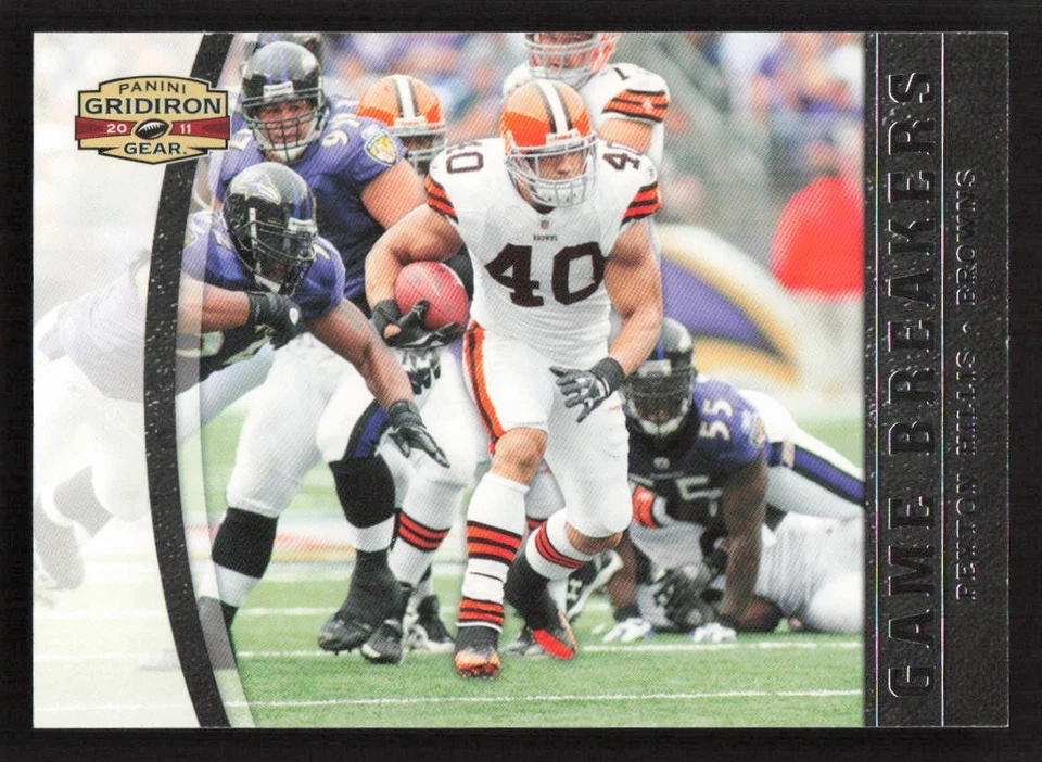 2011 Panini Gridiron Gear Peyton Hillis Gamebreakers Silver #/250 #5 Card - Image 1 of 2