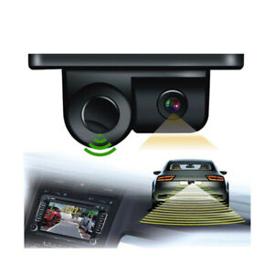 2in1 Car Parking Reversing Sensor Radar Rear View Backup Night Vision Camera Kit