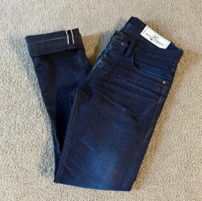 Rogue Territory RGT Selvedge Denim Skinny Blue Jeans  Tagged 28 - Measured 30x32 - Image 1 of 4