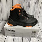 Uvex 2 S3 SRC Leather Safety Work Boots Metal Free Orange Mid UK 13 EU 48