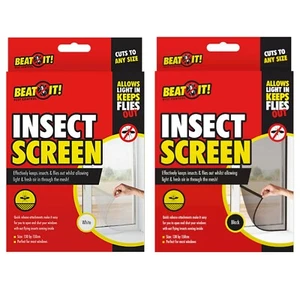 130x150cm Window Screen Mesh Net Insect Fly Bug Mosquito Moth Door Netting Cover - Picture 1 of 4