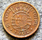 SAINT THOMAS & PRINCE PORTUGAIS PROVINCE D'OUTRE-MER 1962 10 CENTAVOS Petit Bronze