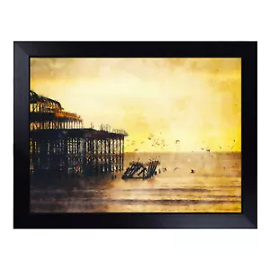 West Pier At Brighton Beach Vol.2 Vassoio Giri Borsa Fagioli Imbottita Scrivania da Cena - Foto 1 di 4