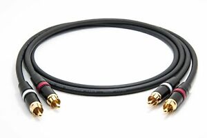 2ft - Mogami 2534 Quad Stereo Pair (L, R) audio cables| Neutrik Gold RCA RCA