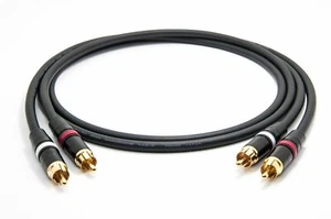 3ft - Mogami 2534 Quad Stereo Pair (L, R) audio cables| Neutrik Gold RCA RCA - Picture 1 of 3