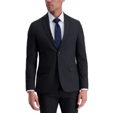JM Haggar Traje Ultra Delgado Chaqueta y Corbata Para Hombres 38S Negro Boda Baile Oficina Fiesta Foto 1 de 4