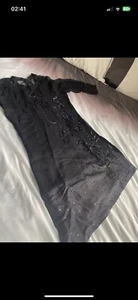 asian pakistani indian wedding/party wear dress Black Outfit - Picture 1 of 23