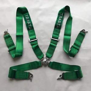 Arnés de cinturón de seguridad de coche de carreras de liberación rápida Camlock verde universal de 4 puntos 3" W - Imagen 1 de 11