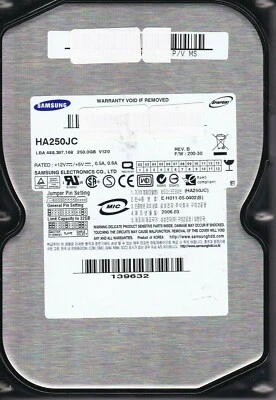  Samsung HD250JC Korea 250GB 3.5" IDE HDD KKK-20 - Image 1 of 2