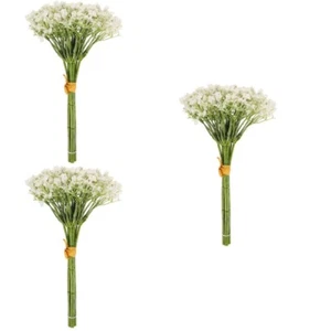 3 PZ Falso Tulipano Artificiale Bouquet Respiratorio Del Bambino Sposa - Foto 1 di 12