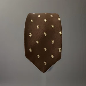 Austin Reed Tie, Brown, Lion, Polyester - Picture 1 of 3