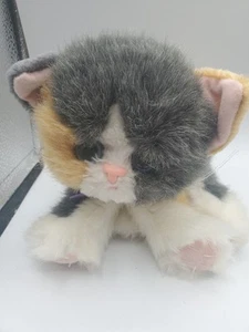 VTG 1992 TYCO Kitty Kitty Kittens Gray White Tan Calico Plush Purring Blue Eyes - Picture 1 of 3