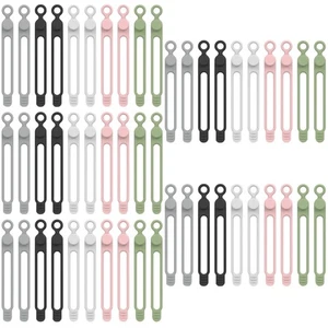  Set of 5 Wire Handler Ties Travel Fastening Cable Reusable Holder - Afbeelding 1 van 12
